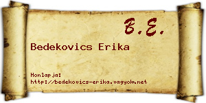 Bedekovics Erika névjegykártya